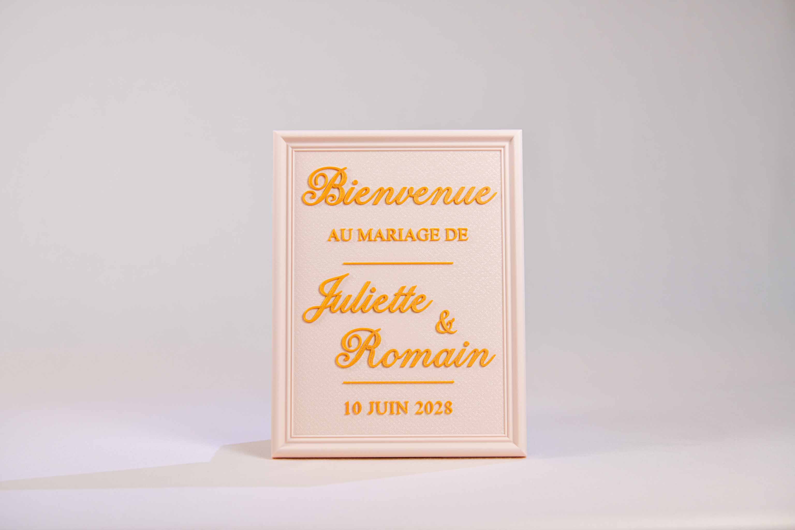 Panneau de bienvenue personnalisé - Romantique