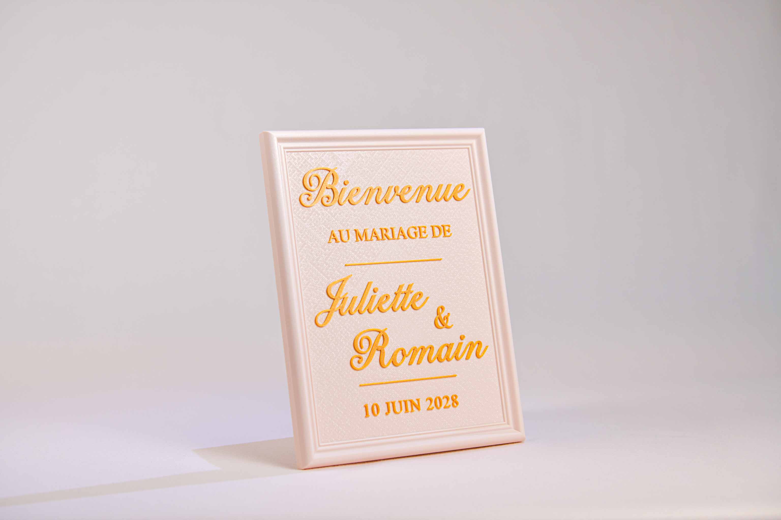 Panneau de bienvenue personnalisé - Romantique
