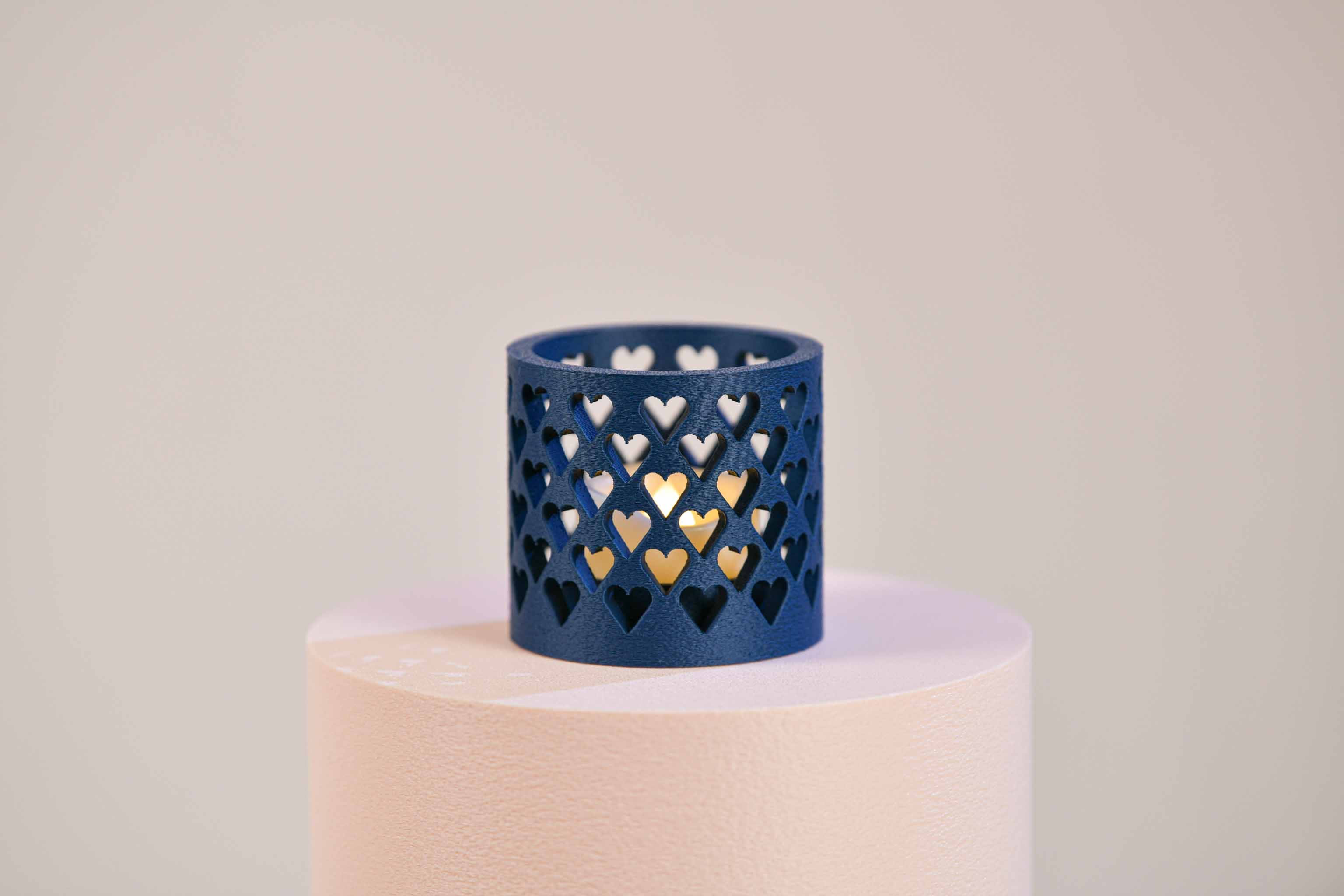 Bougeoir LED - Cœurs (petit)