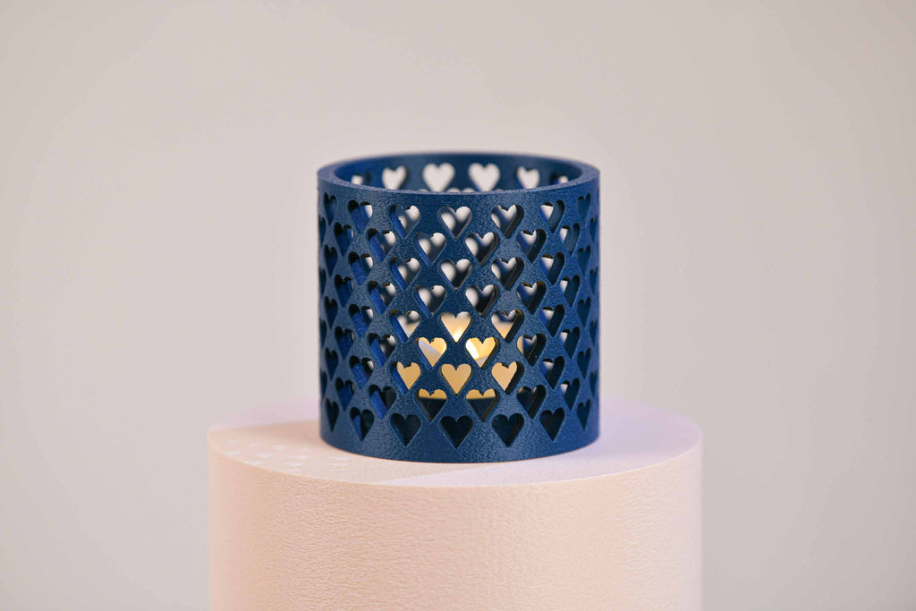 Bougeoir LED - Cœurs (grand)