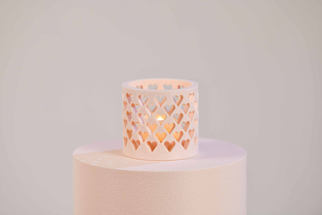 Bougeoir LED - Cœurs (petit)