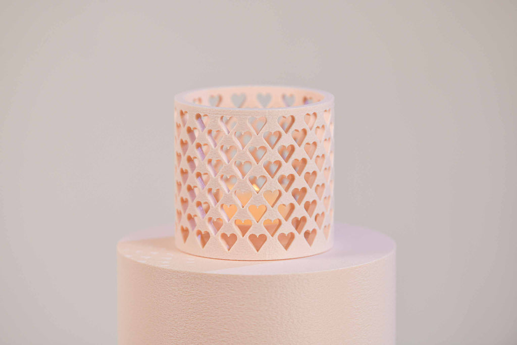 Bougeoir LED - Cœurs (grand)