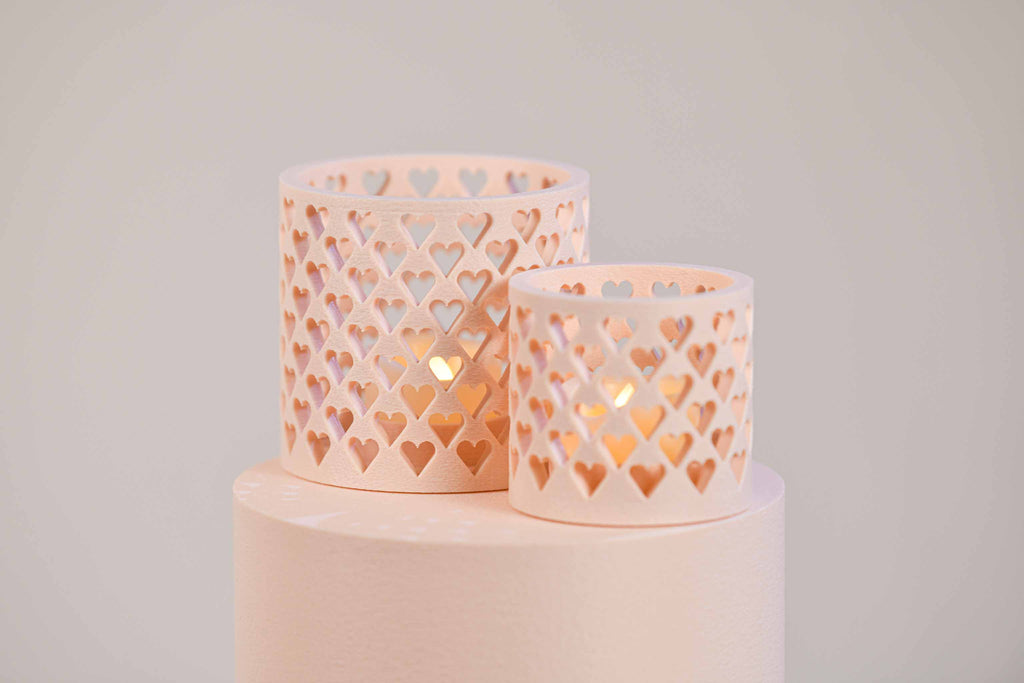 Duo de bougeoirs LED - Cœurs