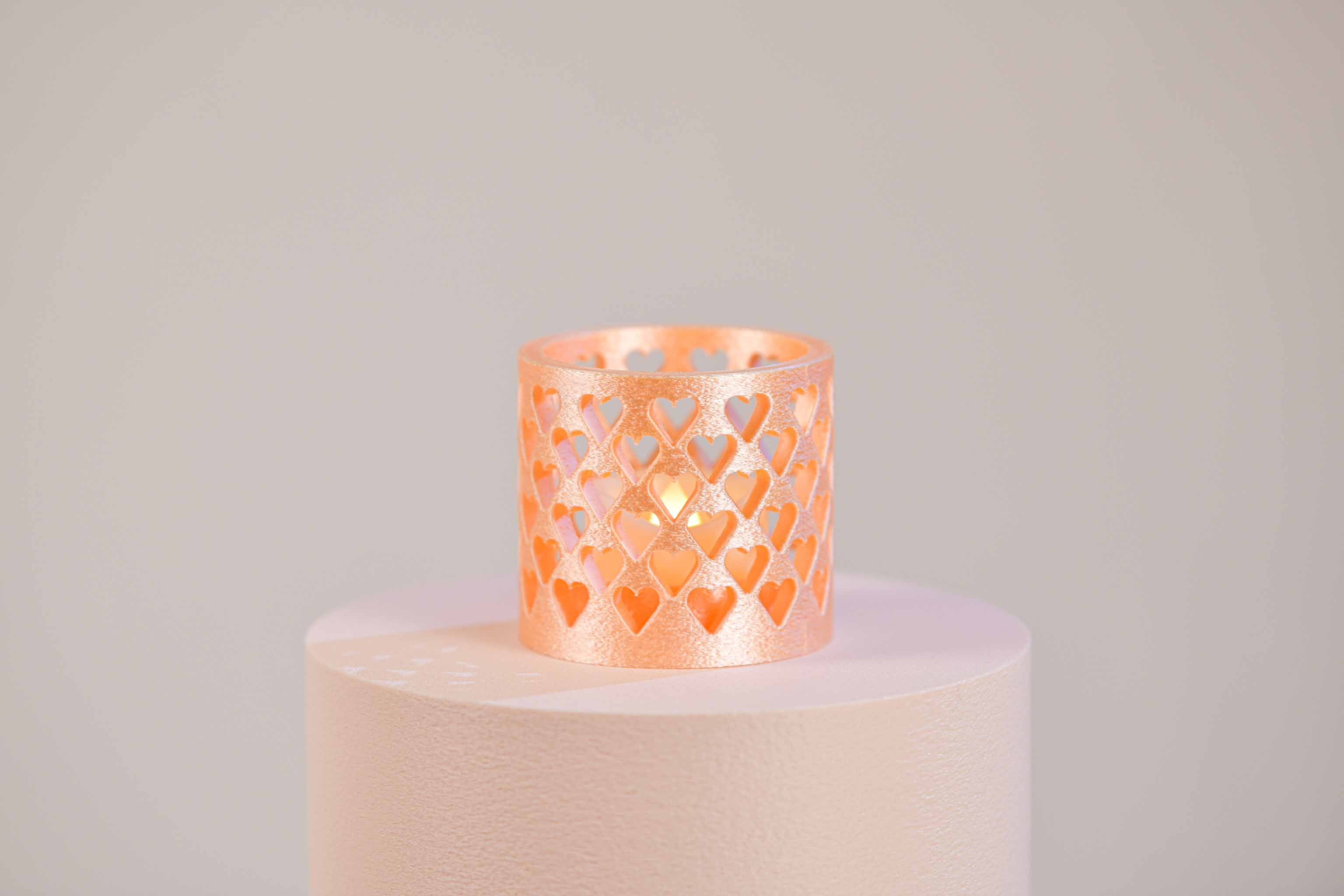 Bougeoir LED - Cœurs (petit)