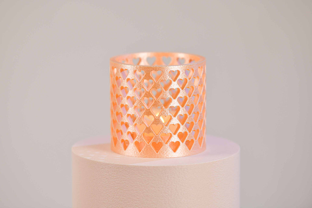 Bougeoir LED - Cœurs (grand)