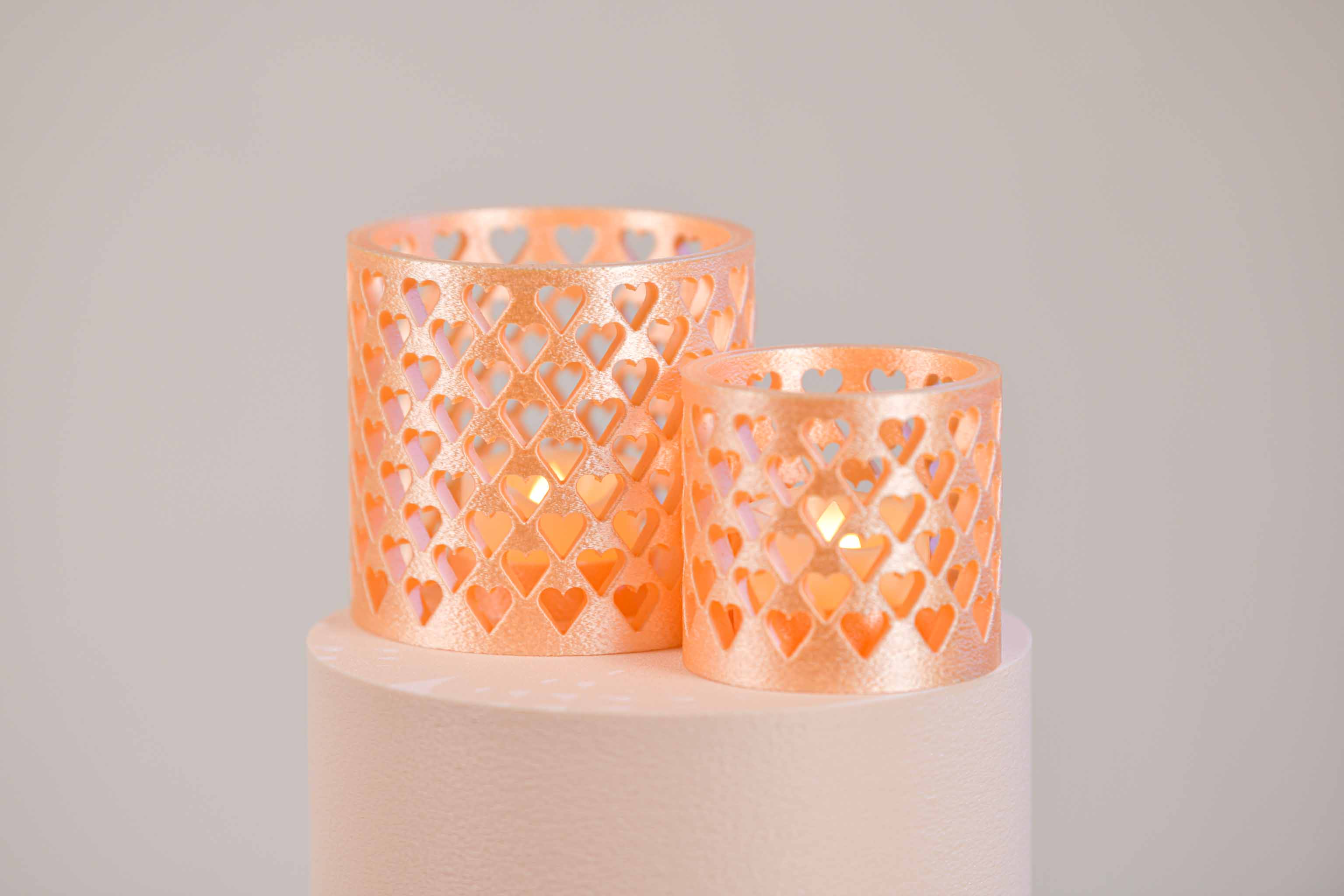 Bougeoir LED - Cœurs (petit)