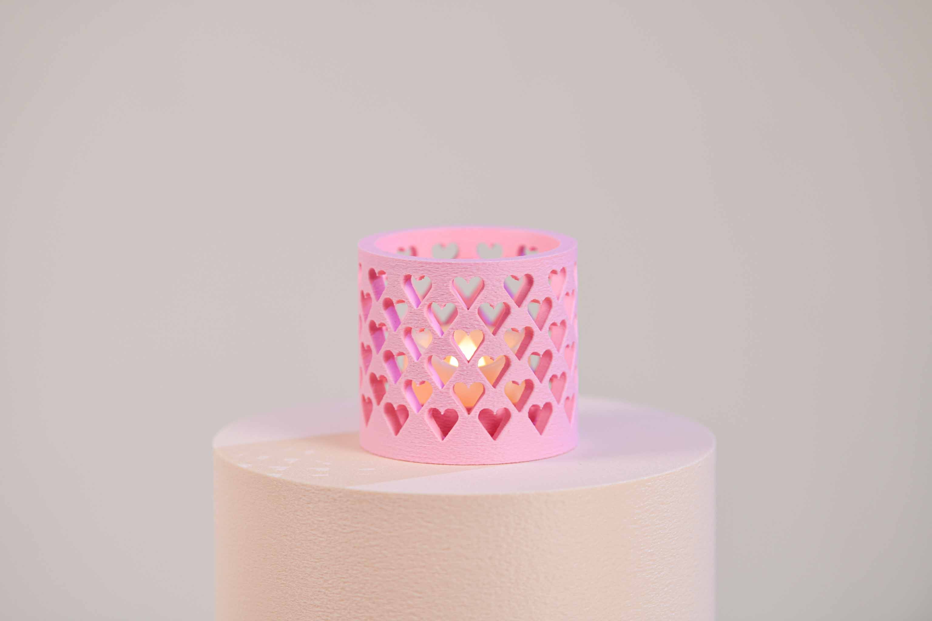 Bougeoir LED - Cœurs (petit)