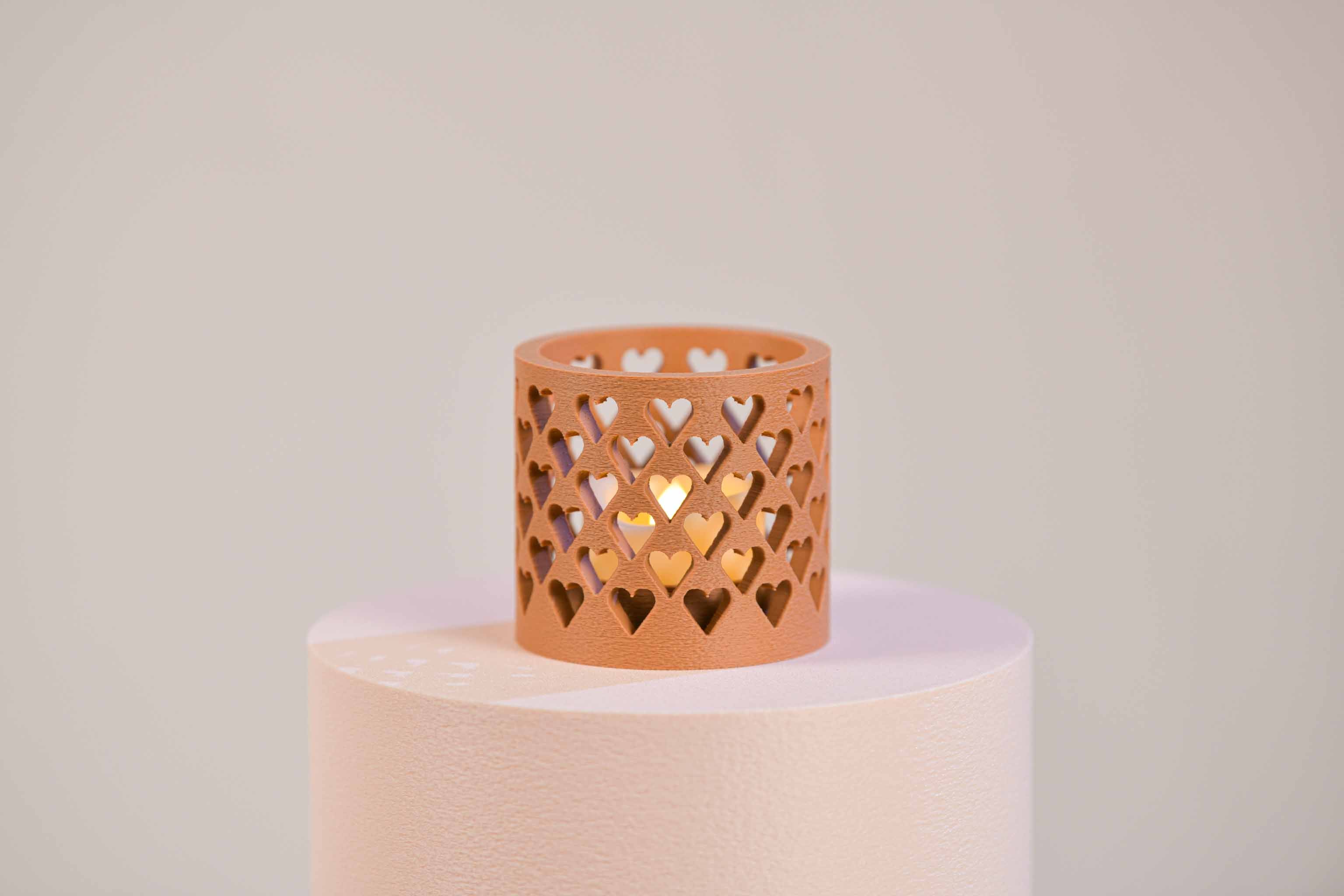 Bougeoir LED - Cœurs (petit)