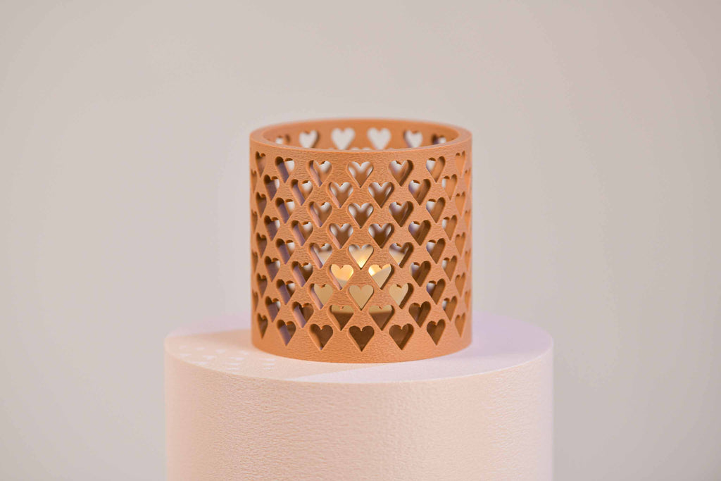 Bougeoir LED - Cœurs (grand)