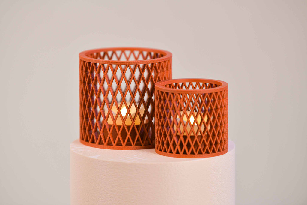 Duo de bougeoirs LED - Croisillons