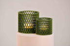 Duo de bougeoirs LED - Croisillons