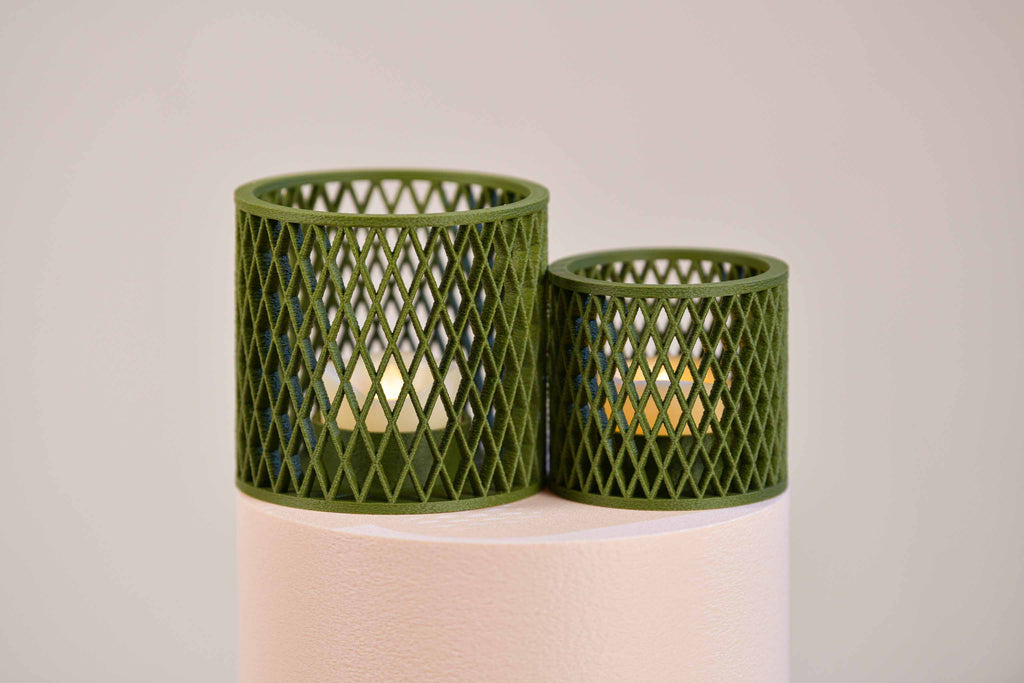 Duo de bougeoirs LED - Croisillons