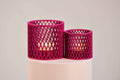 Duo de bougeoirs LED - Croisillons