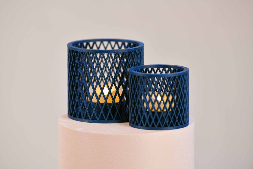 Duo de bougeoirs LED - Croisillons