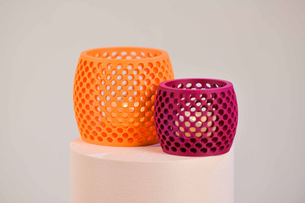 Duo de bougeoirs LED - Petits pois