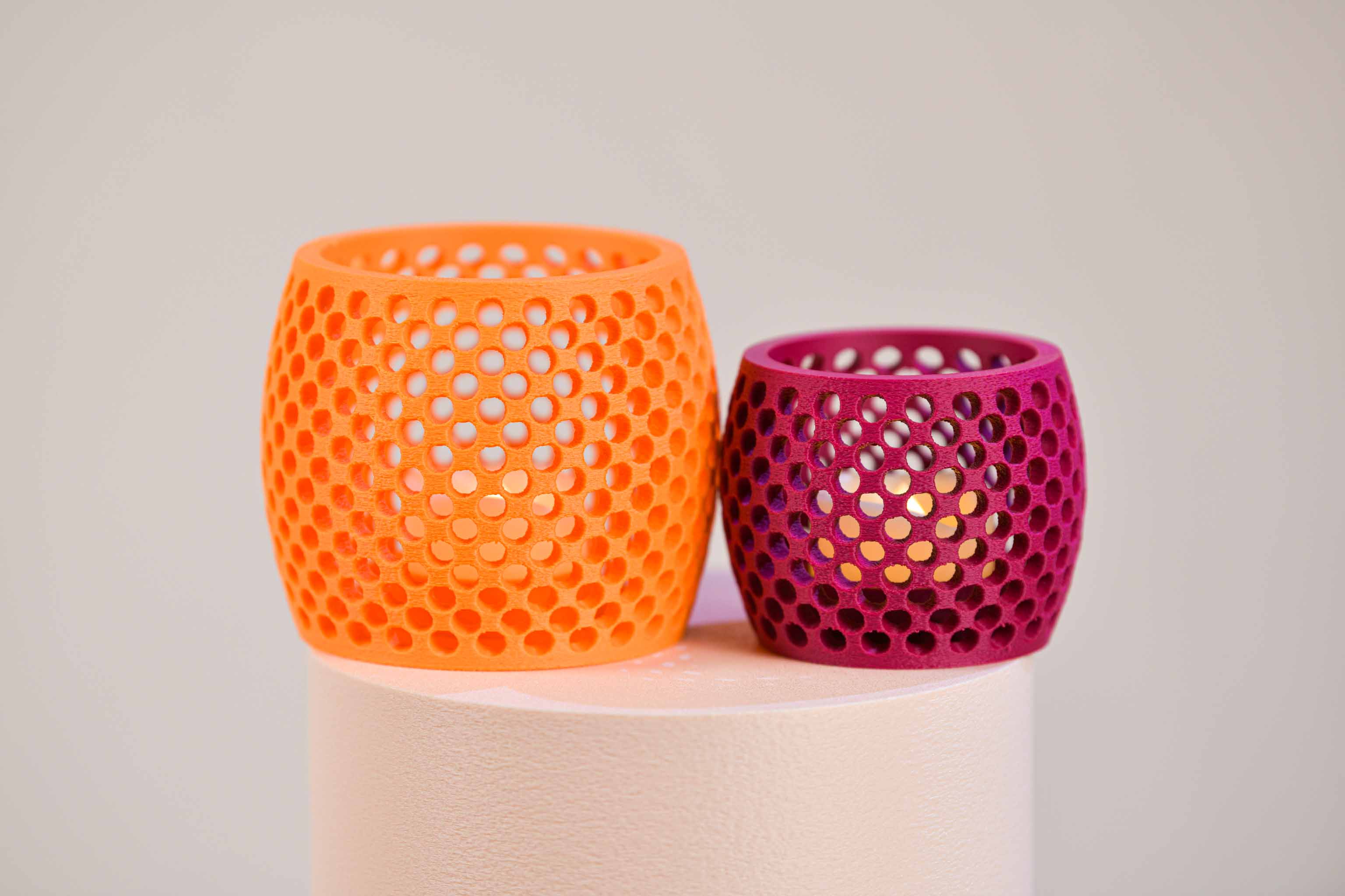 Duo de bougeoirs LED - Petits pois
