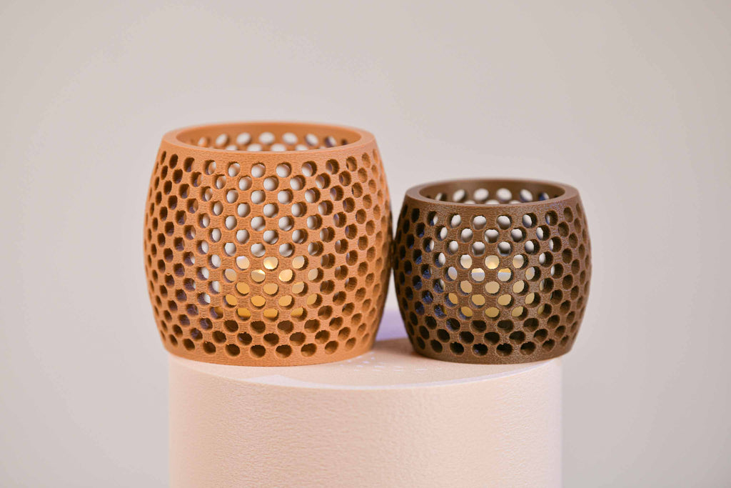 Duo de bougeoirs LED - Petits pois