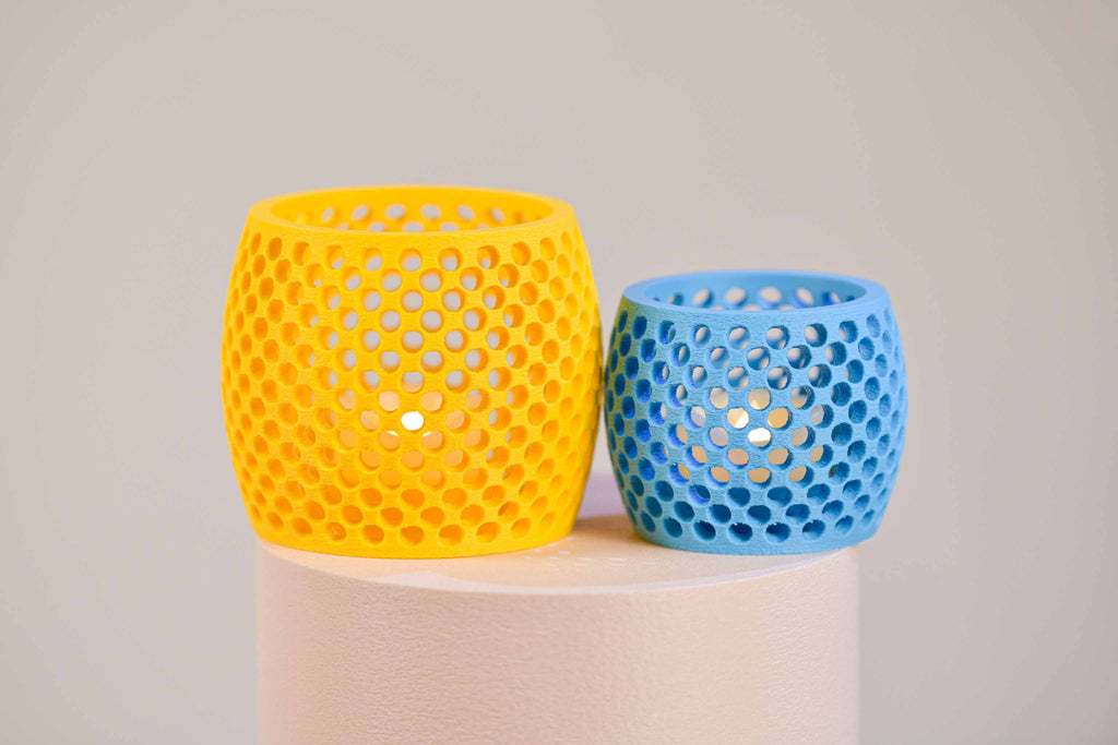 Duo de bougeoirs LED - Petits pois