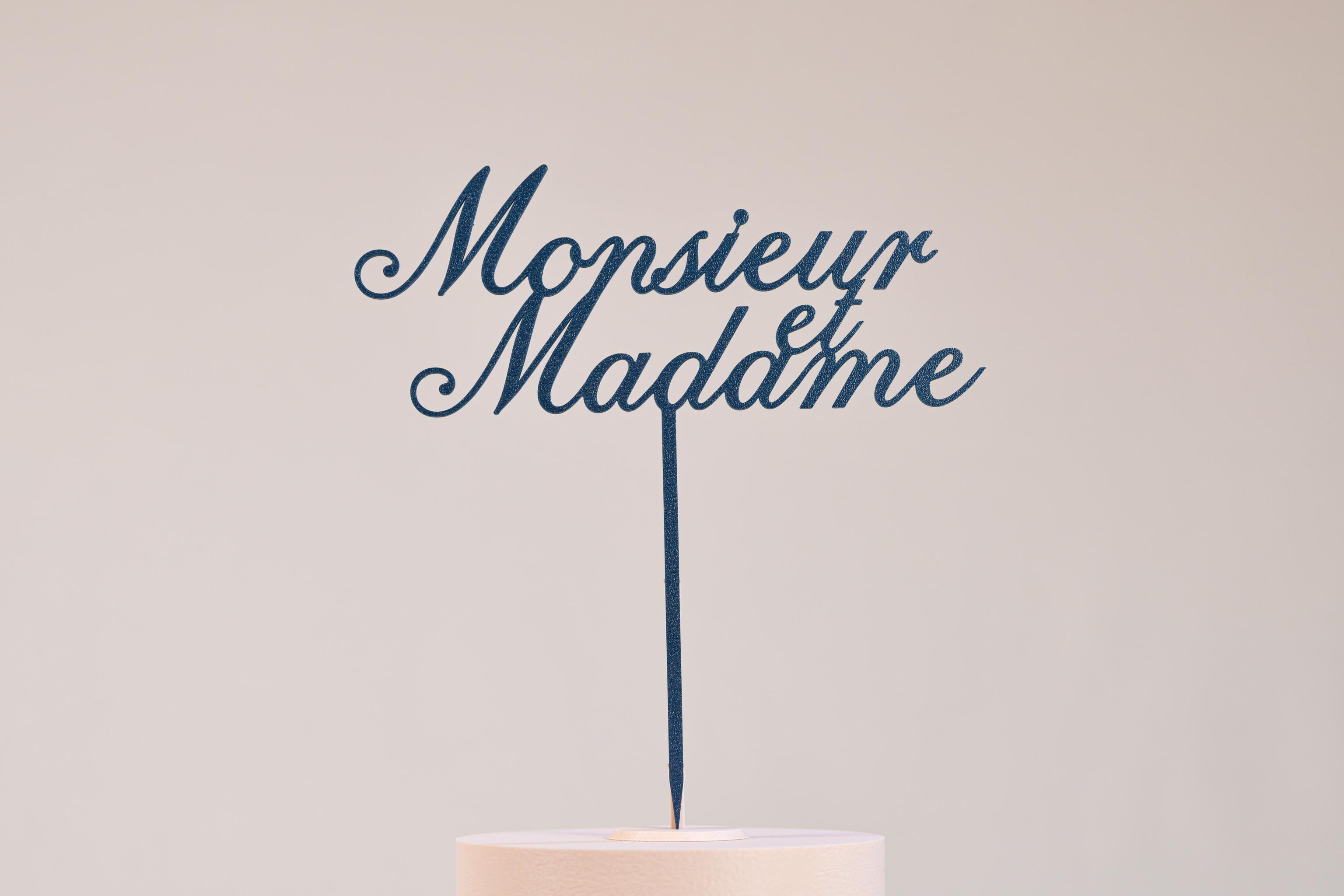 Cake topper "Monsieur et Madame" - Romantique