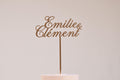 Cake topper prénoms personnalisé - Romantique