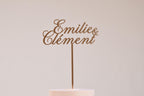 Cake topper prénoms personnalisé - Romantique