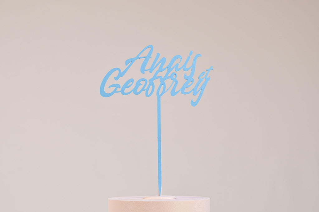 Cake topper prénoms personnalisé - Pop