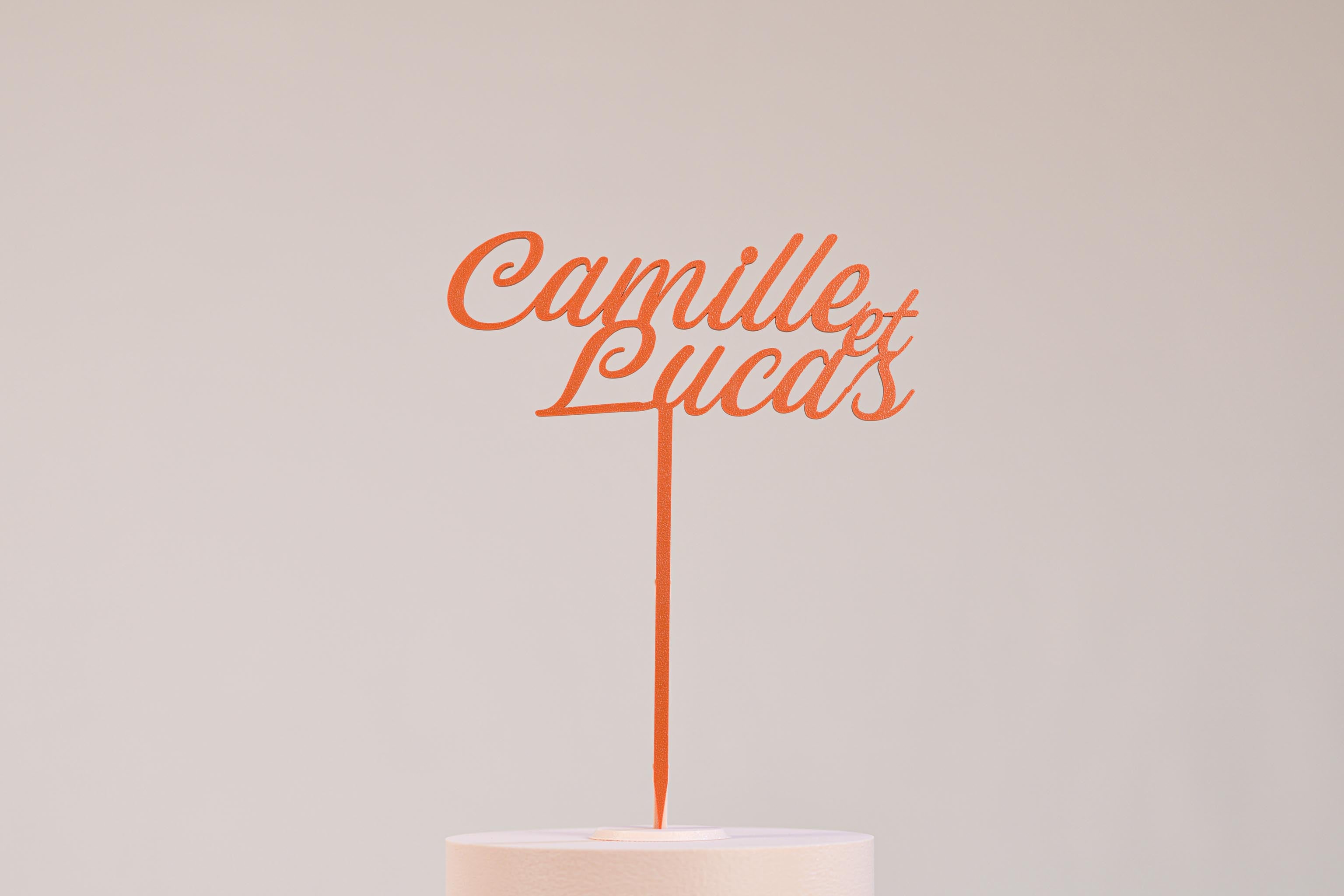 Cake topper prénoms personnalisé - Chic