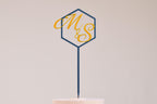 Cake topper initiales personnalisé - Chic