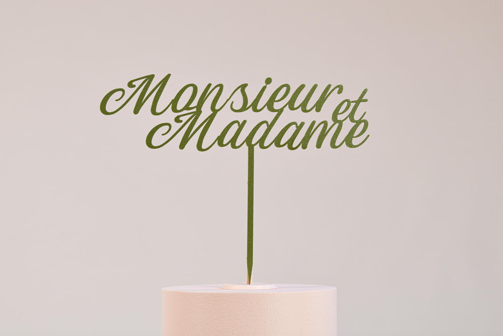 Cake topper "Monsieur et Madame" - Chic