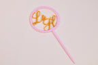 Cake topper initiales personnalisé - Romantique
