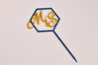 Cake topper initiales personnalisé - Chic