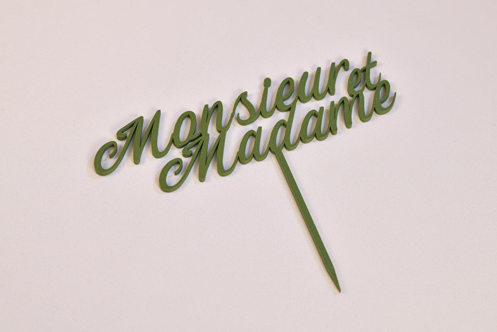 Cake topper "Monsieur et Madame" - Chic