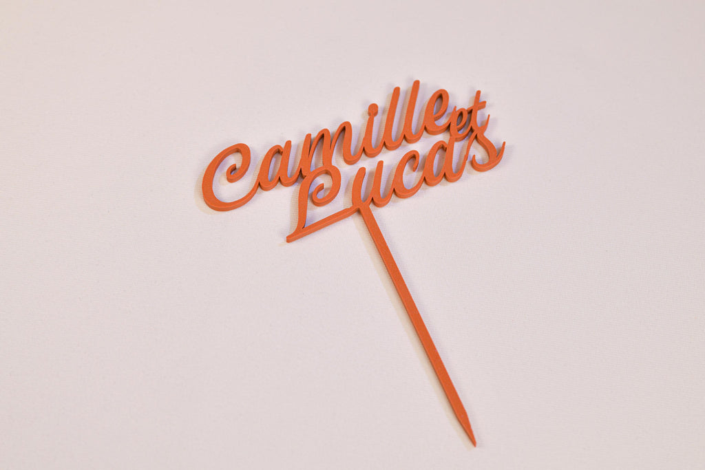 Cake topper prénoms personnalisé - Chic