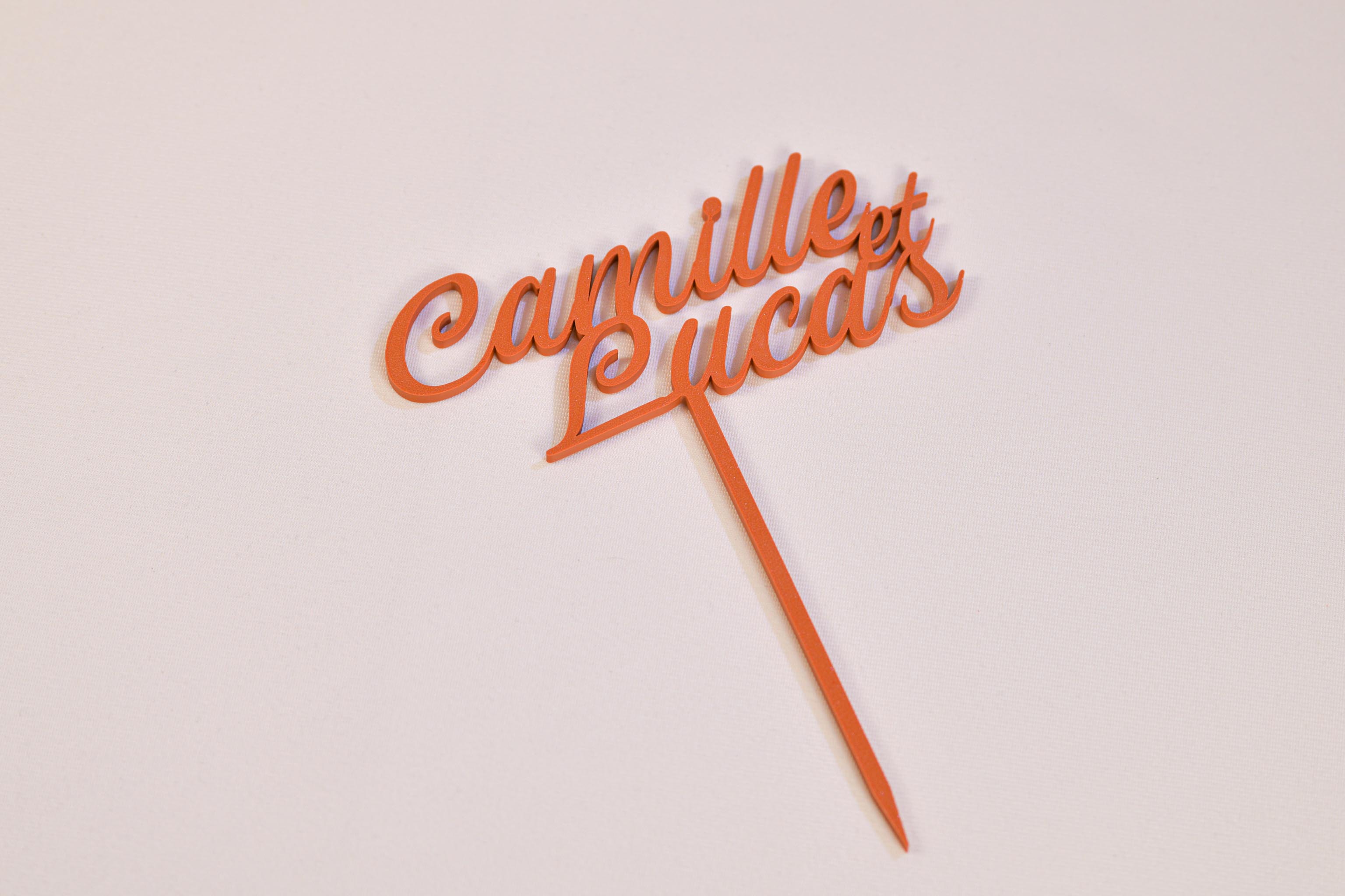 Cake topper prénoms personnalisé - Chic