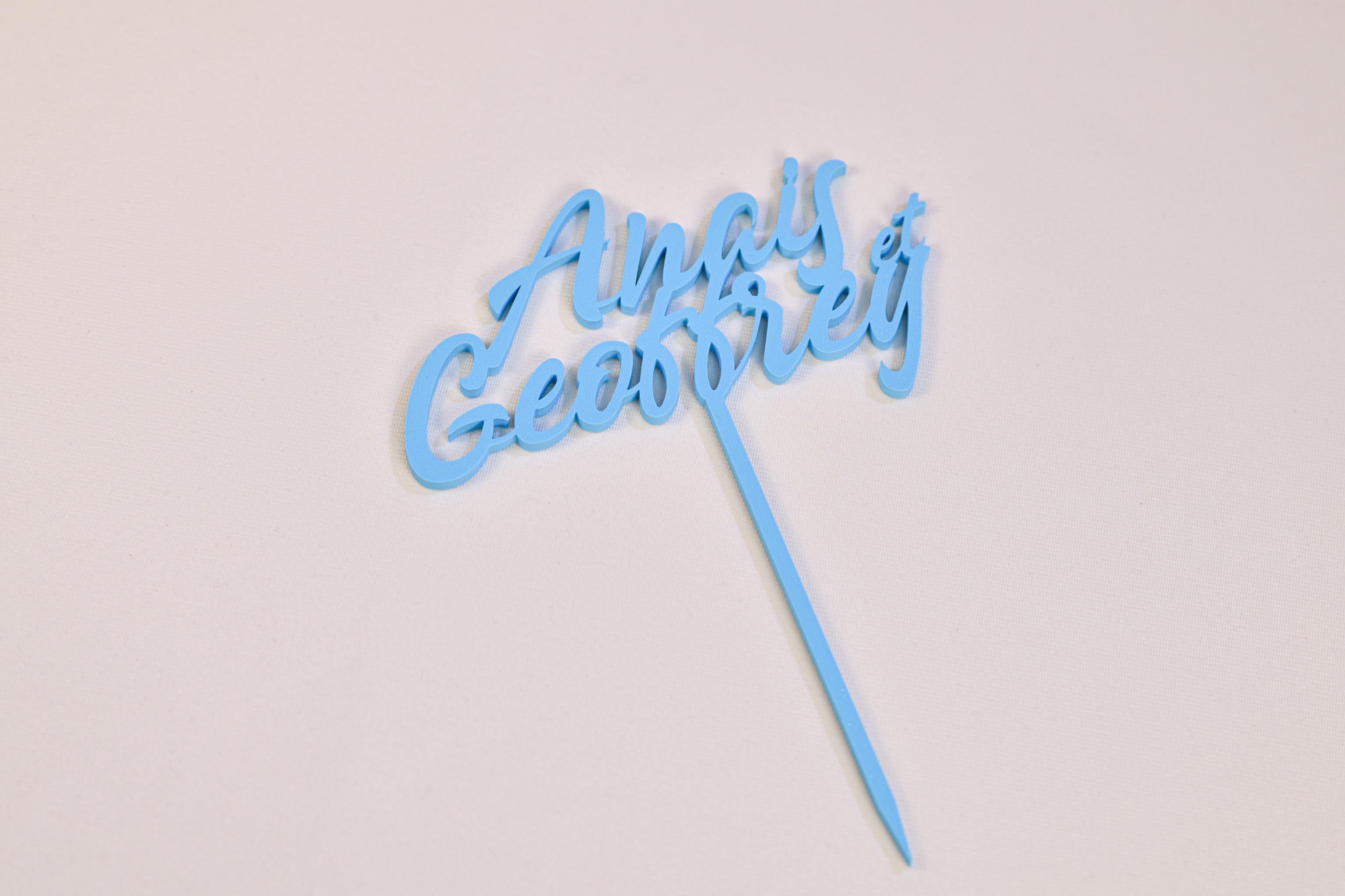 Cake topper prénoms personnalisé - Pop