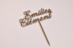 Cake topper prénoms personnalisé - Romantique