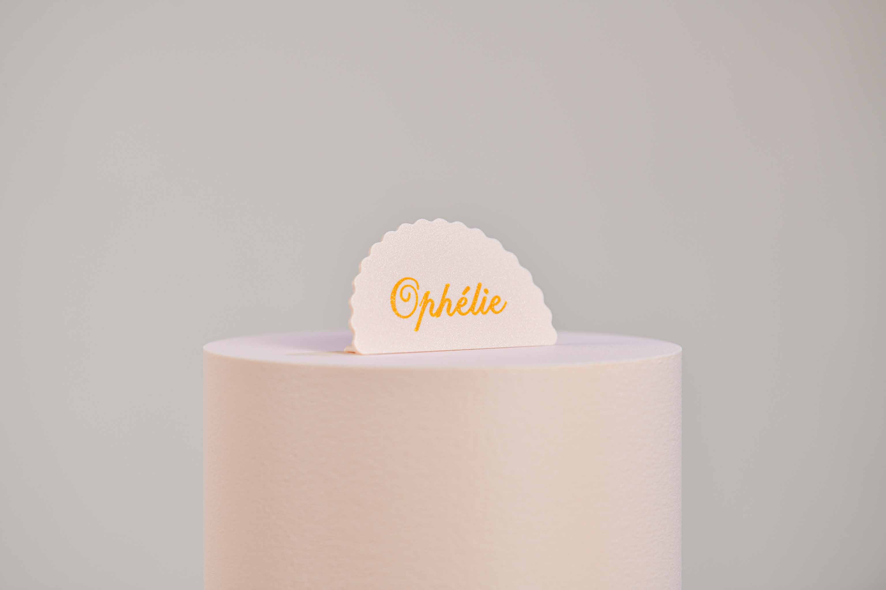 Marque-place présentoir personnalisé - Romantique