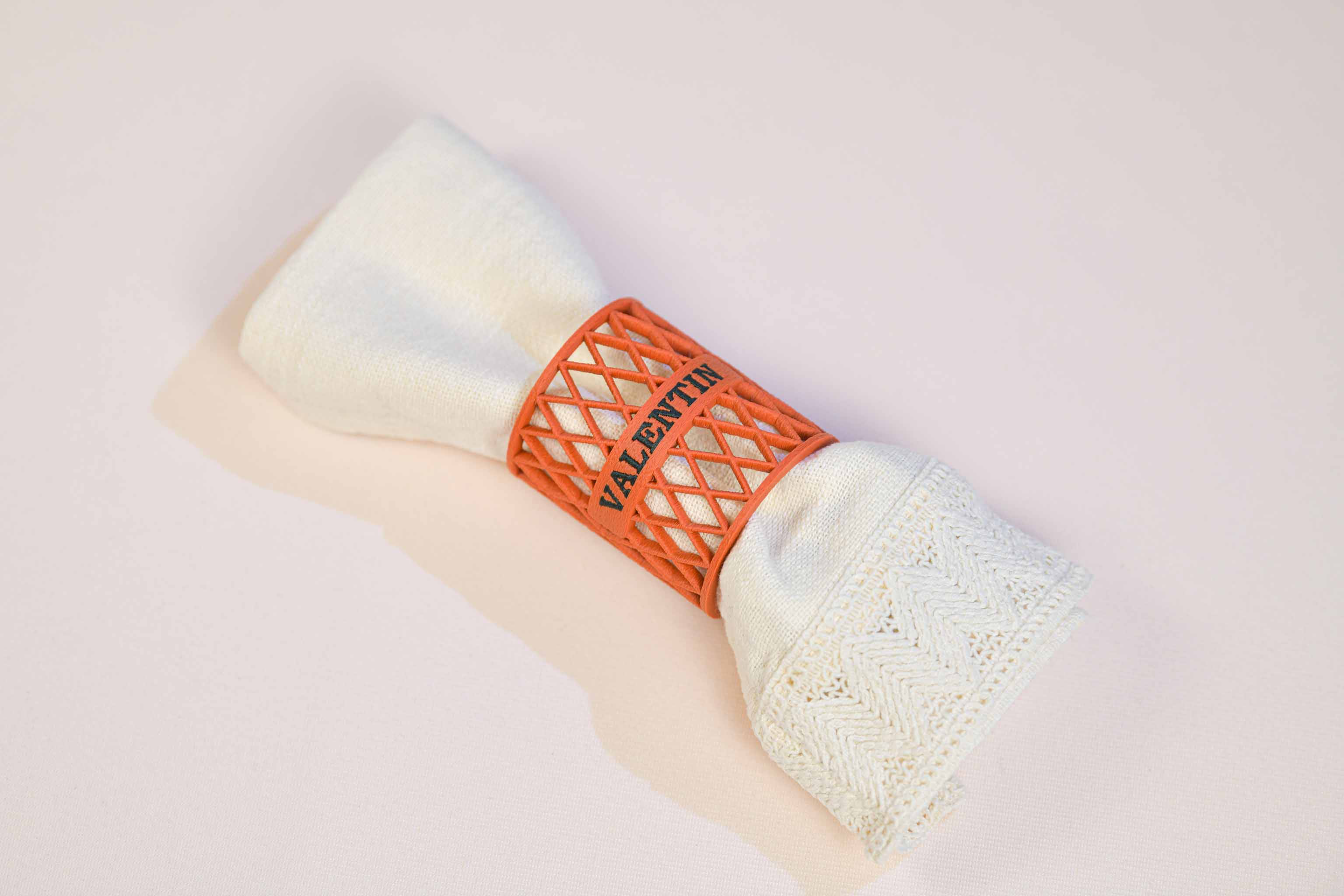 Marque-place noeud de serviette personnalisé - Chic