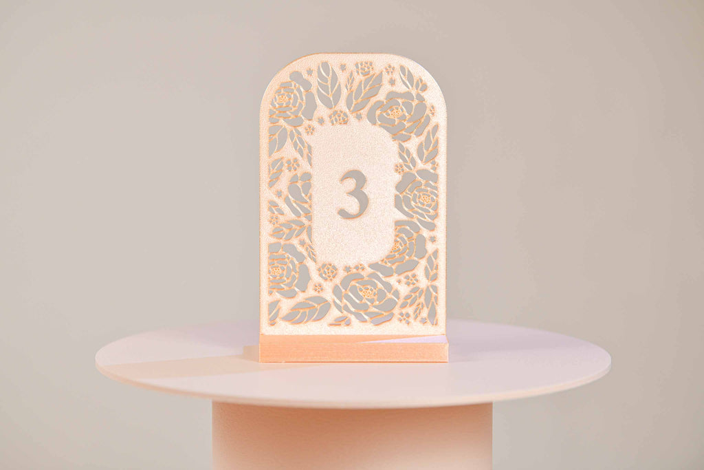 Numéro de table - Roses