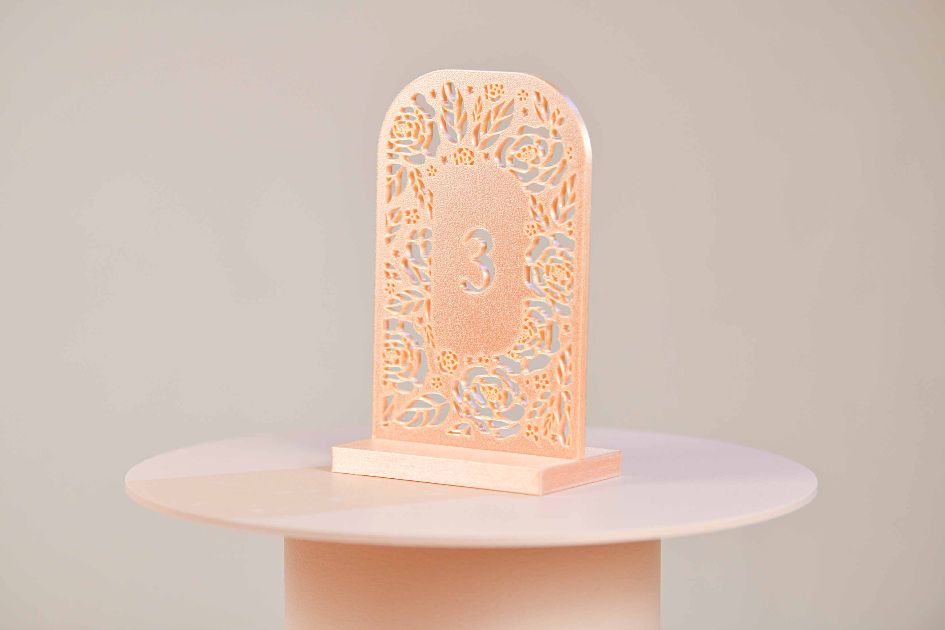 Numéro de table - Roses