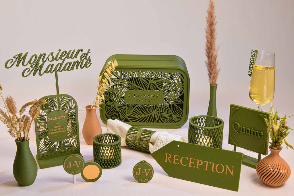 Urne rectangulaire personnalisée - Feuillage (lumière en option)