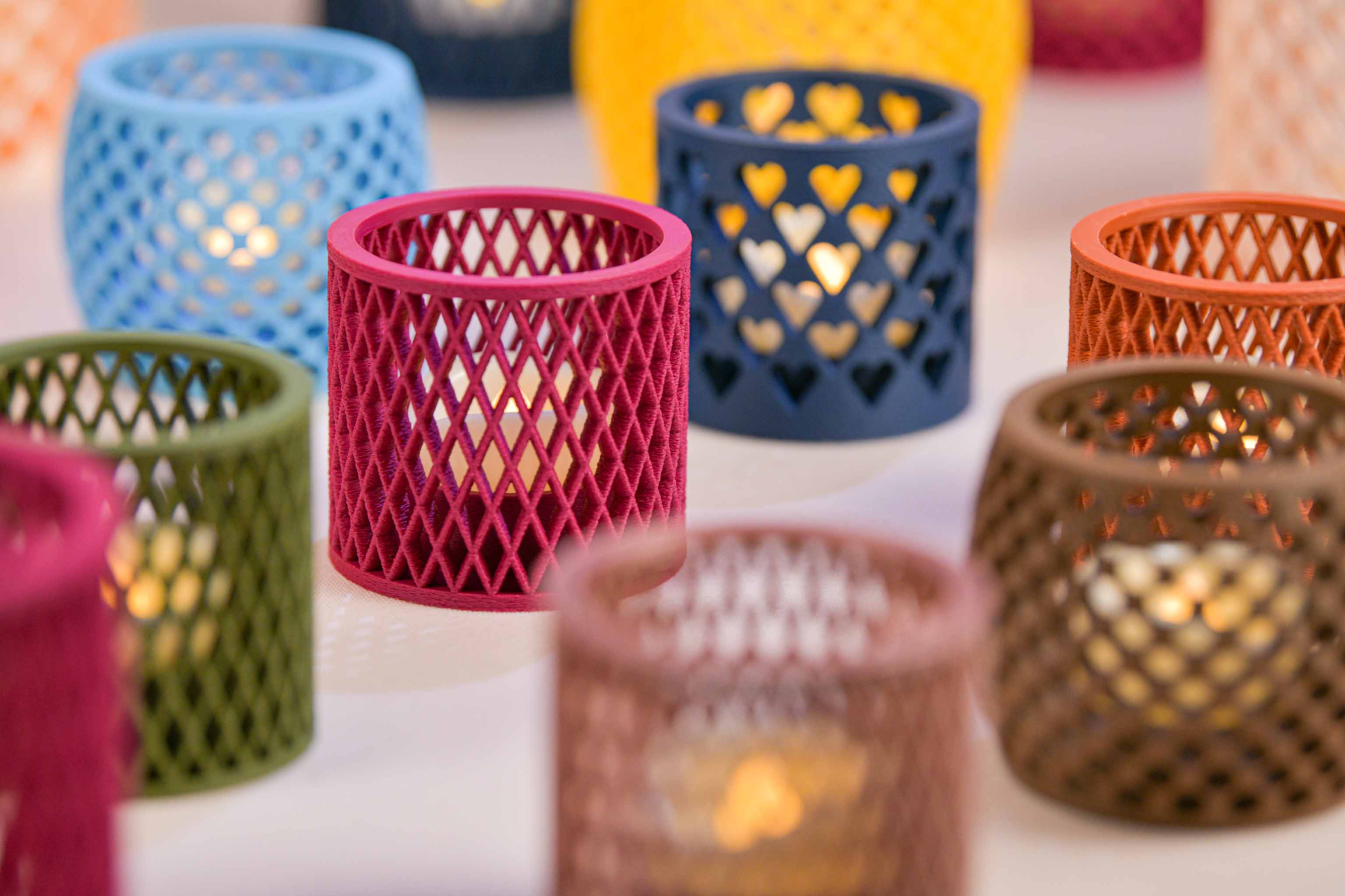 Bougeoir LED - Croisillons (petit)