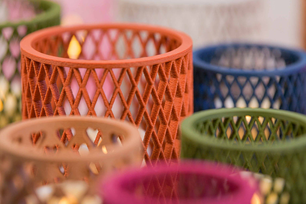 Bougeoir LED - Croisillons (grand)