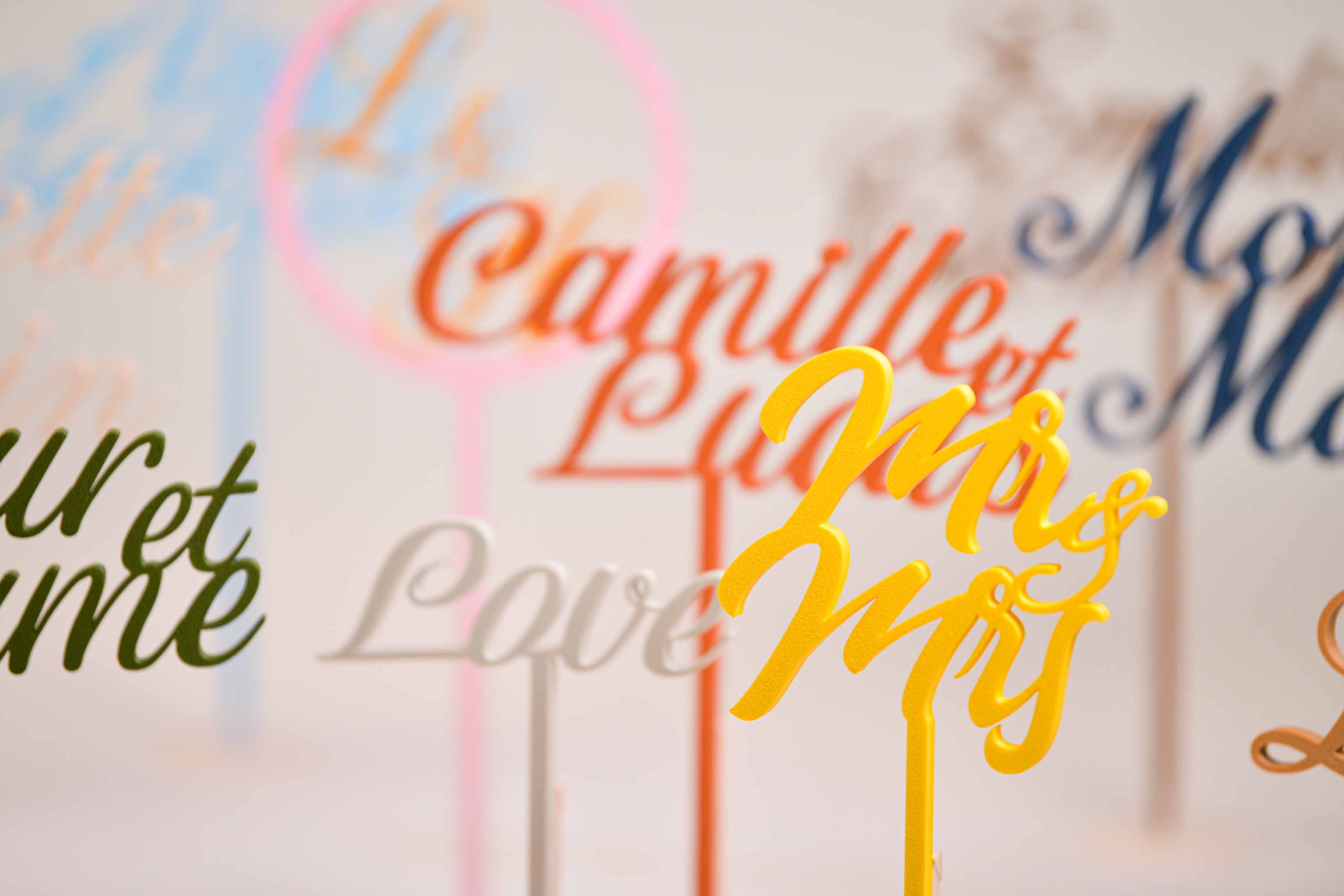 Cake topper "Mr & Mrs" - Pop