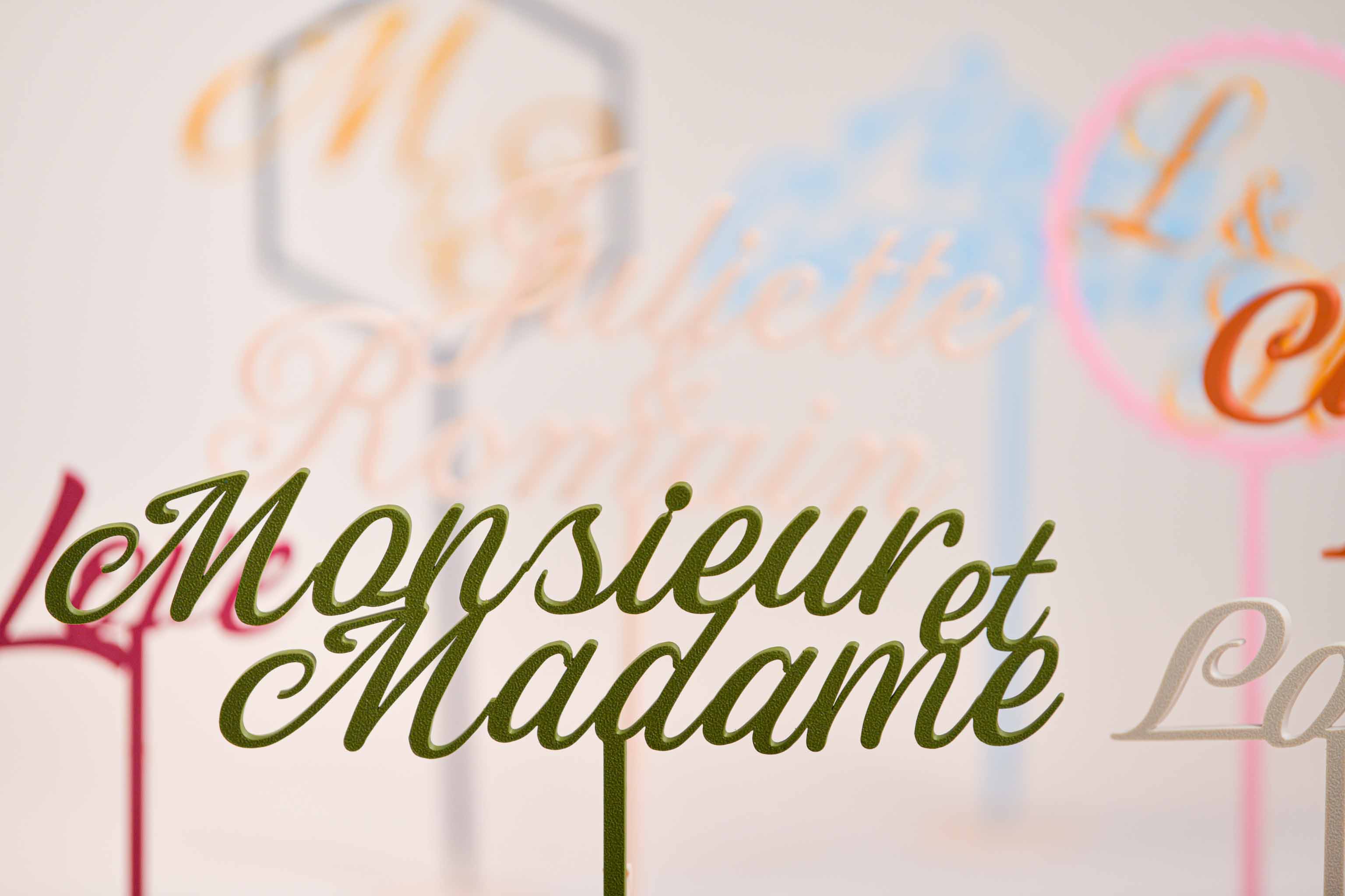 Cake topper "Monsieur et Madame" - Chic