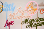 Cake topper prénoms personnalisé - Romantique