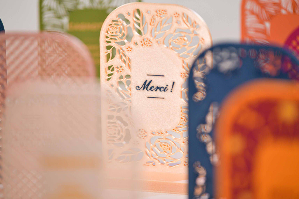 Ecriteau "Merci" - Roses