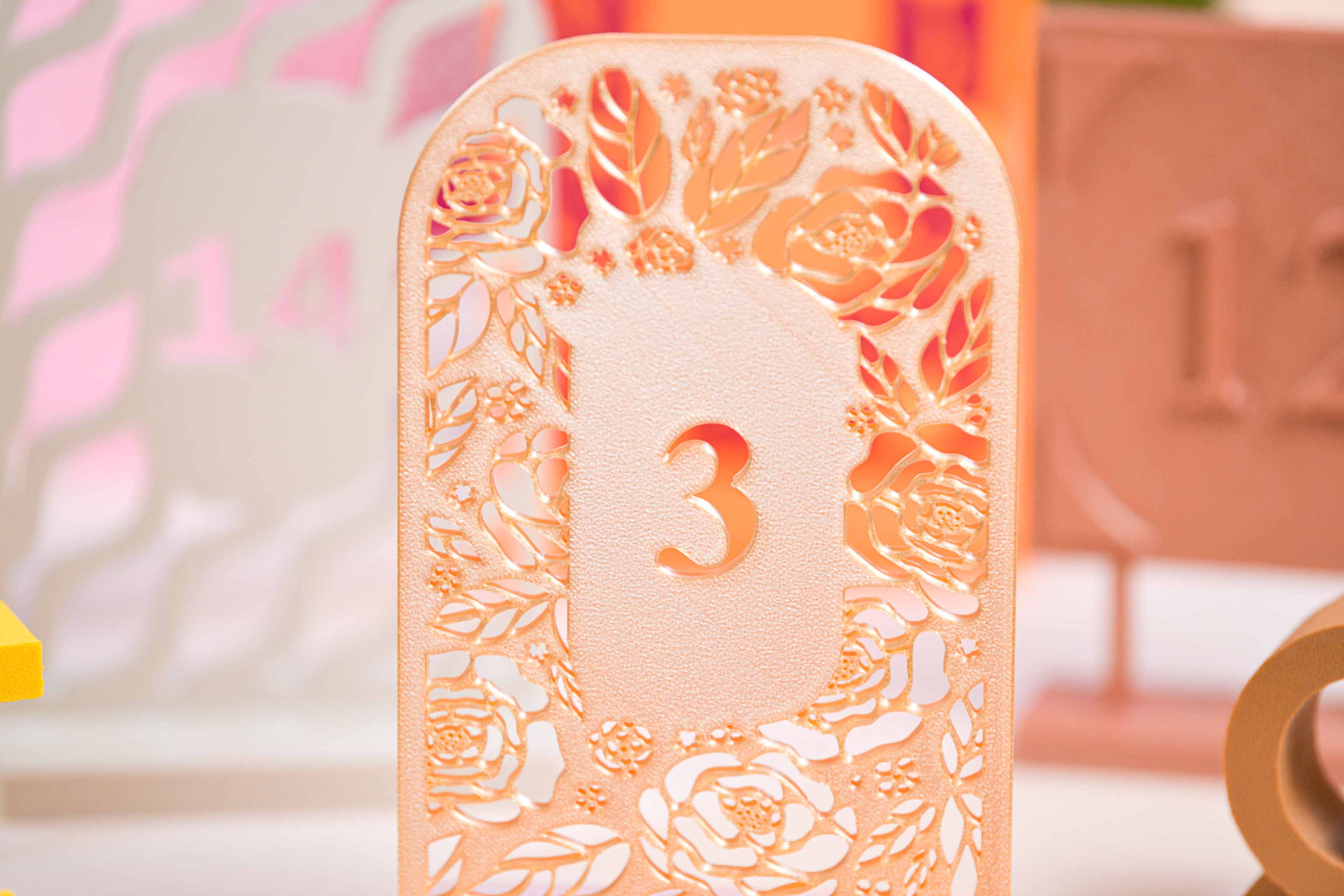 Numéro de table - Roses