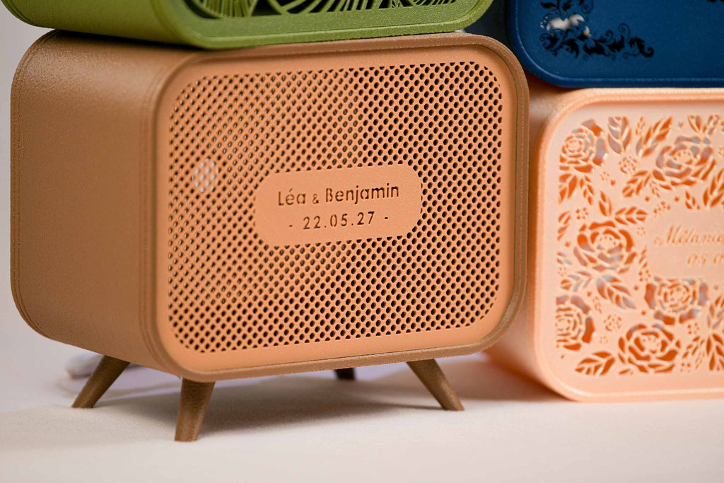 Urne rectangulaire personnalisée - Petits poids (sur pieds) (avec lumière)