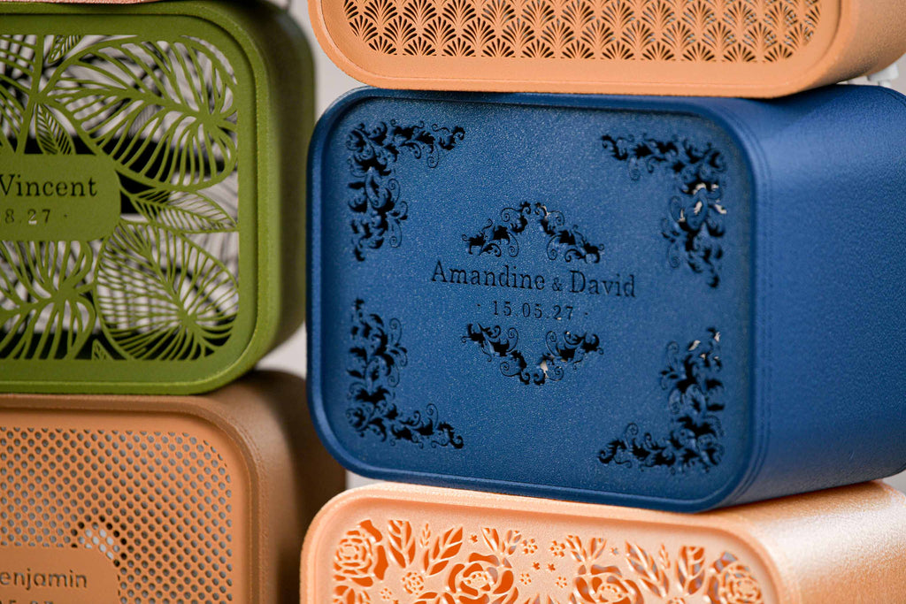 Urne rectangulaire personnalisée - Ornements (avec lumière)